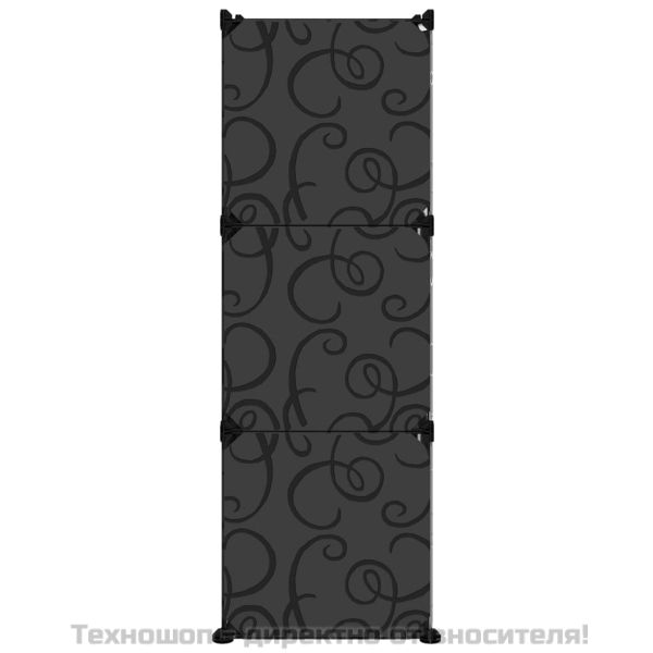 Етажерка за обувки, черна, 84,5x31x93,5 см, PP