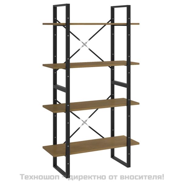 4-етажна библиотека, 80x30x140 см, борово дърво масив