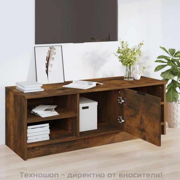 ТВ шкаф, Опушен дъб, 102x35,5x36,5 см, инженерно дърво