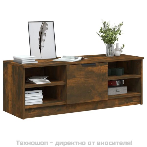 ТВ шкаф, Опушен дъб, 102x35,5x36,5 см, инженерно дърво