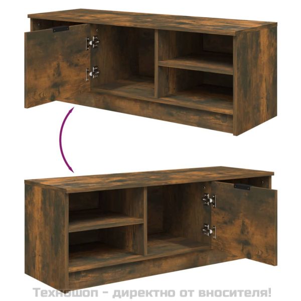 ТВ шкаф, Опушен дъб, 102x35,5x36,5 см, инженерно дърво