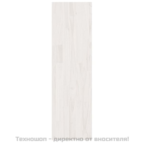 Библиотека/разделител за стая, бяла, 40x30x103,5 см, бор масив