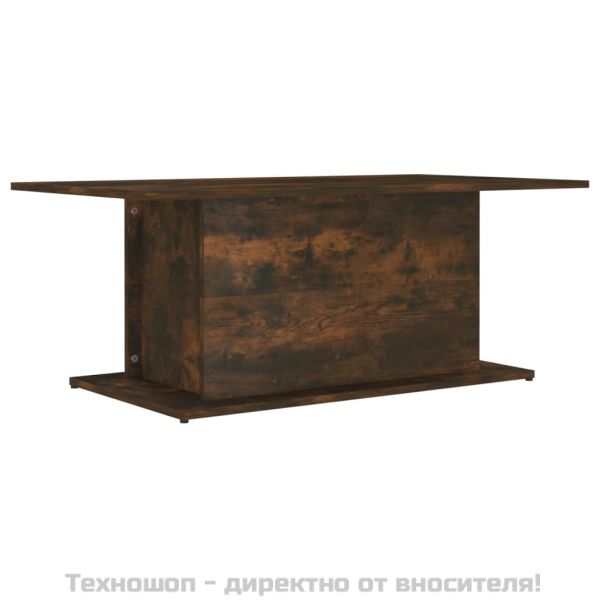 Кафе маса, опушен дъб, 102x55,5x40 см, инженерно дърво