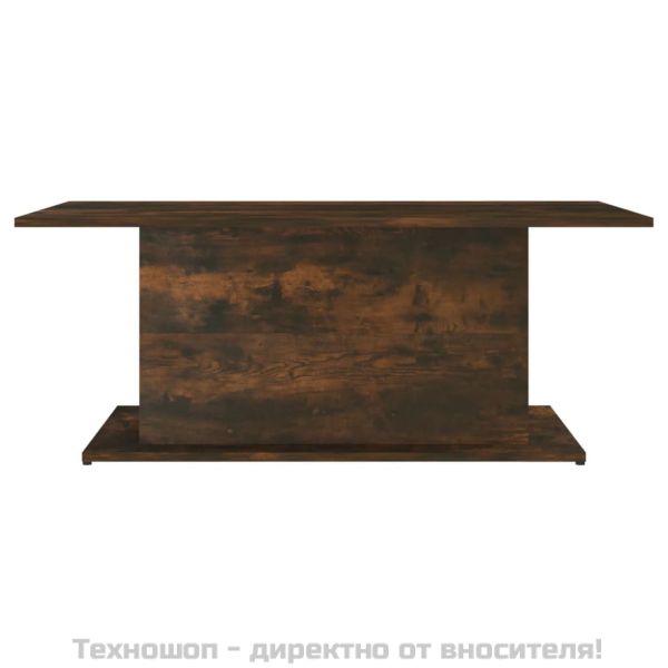 Кафе маса, опушен дъб, 102x55,5x40 см, инженерно дърво