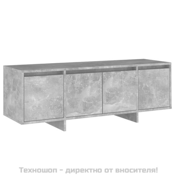 ТВ шкаф, бетонно сиво, 120x30x40,5 см, инженерно дърво
