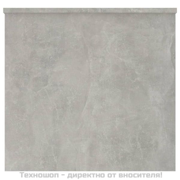 Маса за кафе, бетонно сива, 102x55,5x52,5 см, инженерно дърво