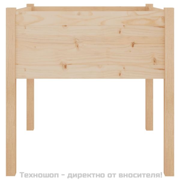 Градински сандъци, 2 бр, 70x70x70 см, борово дърво масив