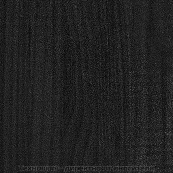 Градински сандък, черен, 70x70x70 см, бор масив