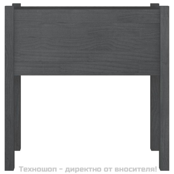 Градински сандък, сив, 70x31x70 см, бор масив