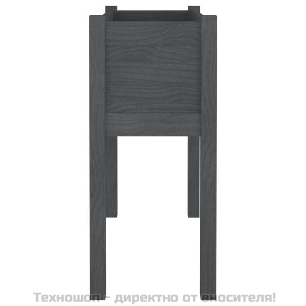 Градински сандък, сив, 70x31x70 см, бор масив