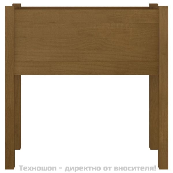 Градински сандък, меденокафяв, 70x31x70 см, бор масив