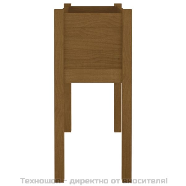 Градински сандък, меденокафяв, 70x31x70 см, бор масив