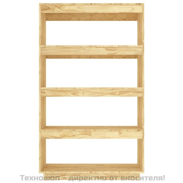 Библиотека/разделител за стая, 80x35x135 см, бор масив