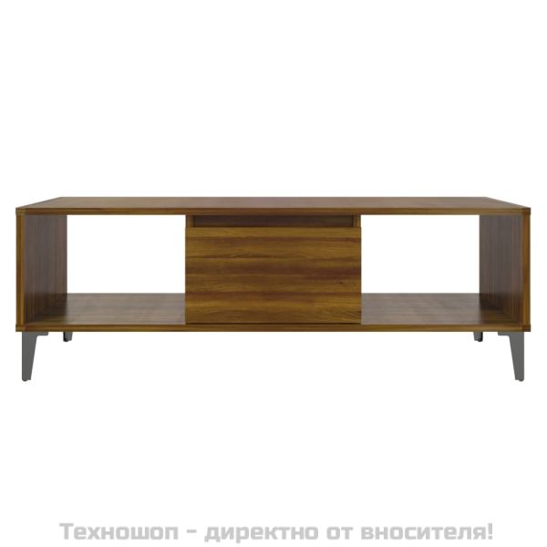 Маса за кафе, кафяв дъб, 103,5x60x35 см, инженерно дърво