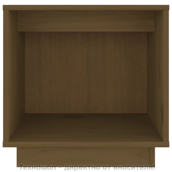 Нощни шкафчета, 2 бр, меденокафяви, 40x30x40 см, бор масив