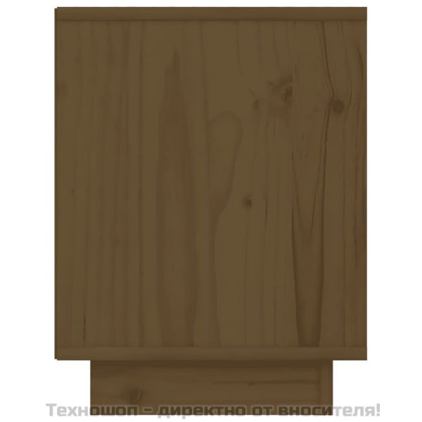 Нощни шкафчета, 2 бр, меденокафяви, 40x30x40 см, бор масив