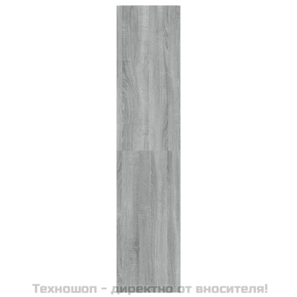 Библиотека/разделител за стая, сив сонома, 40x30x135 см