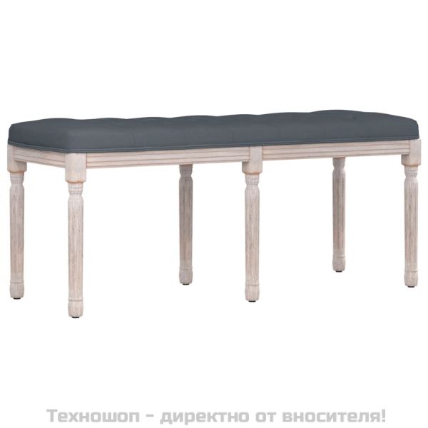 Пейка, тъмносива, 110x40x49 см, кадифе