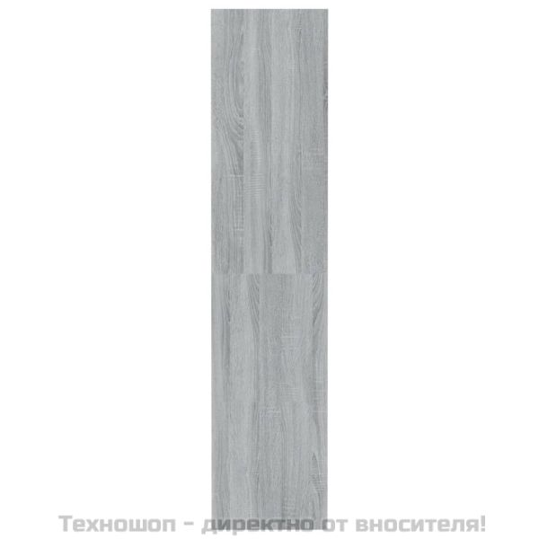 Библиотека/разделител сив сонома 80x30x135 см инженерно дърво