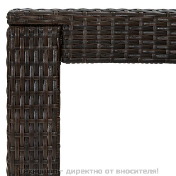 Градинска бар маса, кафява, 100x60,5x110,5 см, полиратан