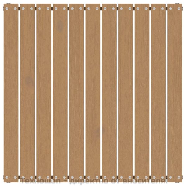 Градински табуретки с възглавници 2 бр меденокафяви бор масив