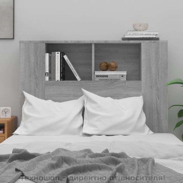 Табла за легло тип шкаф, сив сонома, 100x18,5x102,5 см