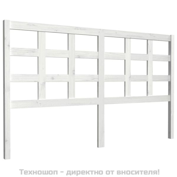 Горна табла за легло, бяла, 165,5x4x100 см, бор масив
