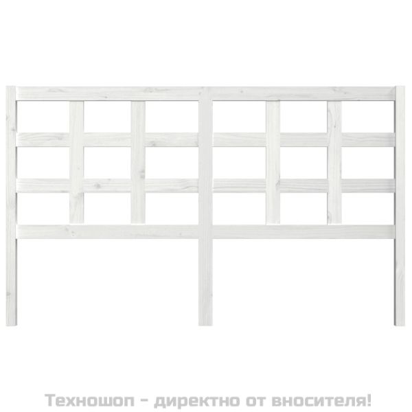 Горна табла за легло, бяла, 165,5x4x100 см, бор масив