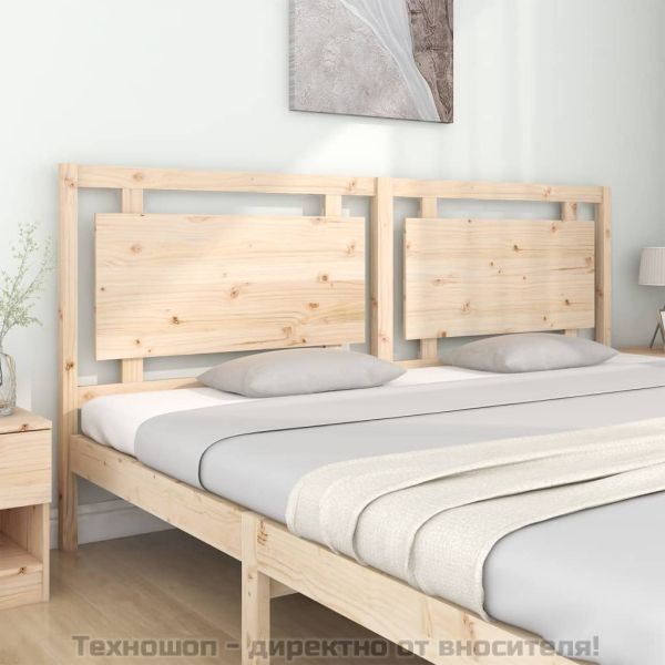 Горна табла за легло, 205,5x4x100 см, бор масив