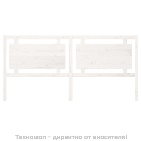 Горна табла за легло, бяла, 205,5x4x100 см, бор масив