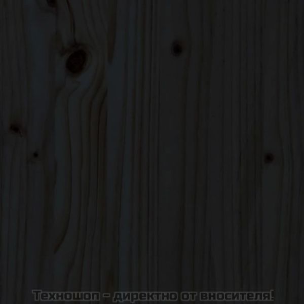 Горна табла за легло, черна, 205,5x4x100 см, бор масив