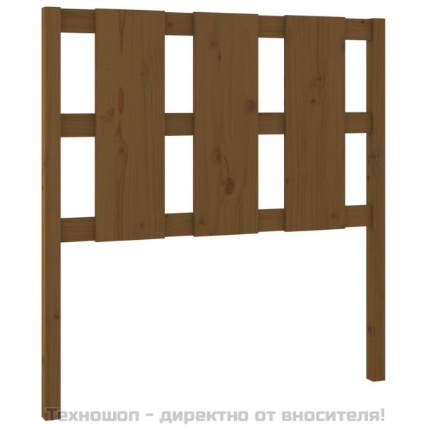 Горна табла за легло, меденокафява, 95,5x4x100 см, бор масив