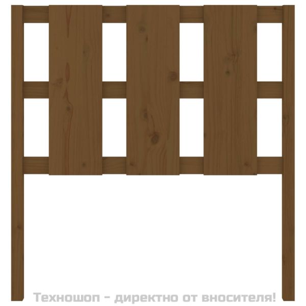 Горна табла за легло, меденокафява, 95,5x4x100 см, бор масив
