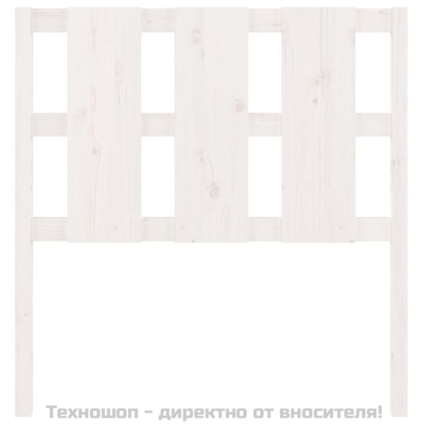 Горна табла за легло, бяла, 105,5x4x100 см, бор масив