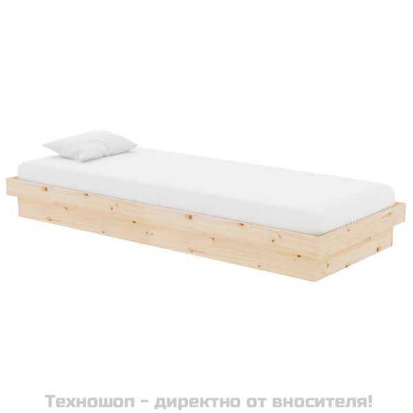 Рамка за легло, масивно дърво, 75x190 см, Small Single