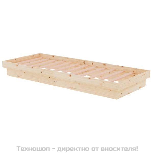 Рамка за легло, масивно дърво, 75x190 см, Small Single