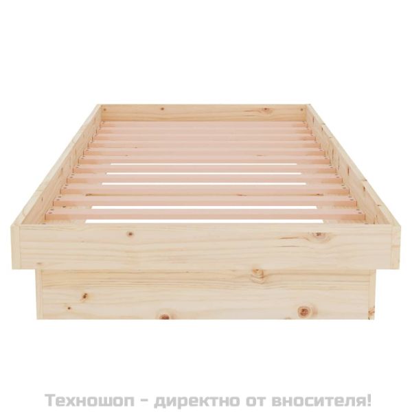 Рамка за легло, масивно дърво, 75x190 см, Small Single