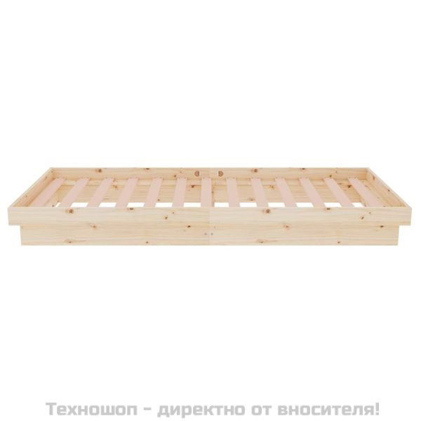 Рамка за легло, масивно дърво, 75x190 см, Small Single