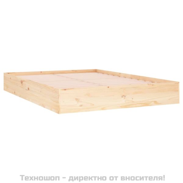 Рамка за легло, дърво масив, 120x190 см, Small Double