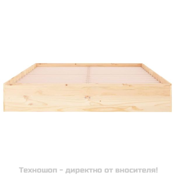 Рамка за легло, дърво масив, 120x190 см, Small Double