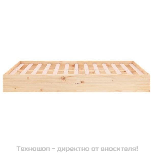 Рамка за легло, дърво масив, 135x190 cм, Double