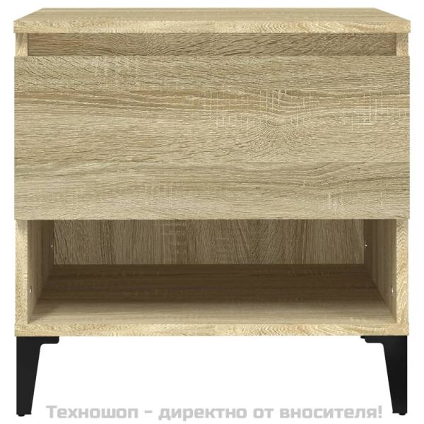 Странична маса, Дъб сонома, 50x46x50 см, инженерно дърво