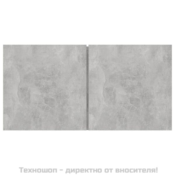 Окачени TВ шкафове, 3 бр, бетонно сиви, 60x30x30 см