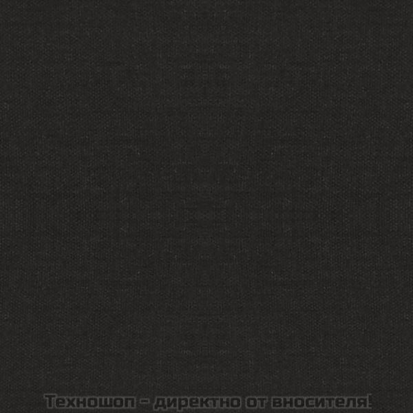 Табуретка с дървени крака, черна, текстил