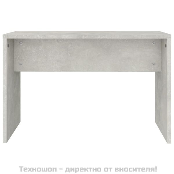 Табуретка за тоалетка бетонно сива 70x35x45 см инженерно дърво