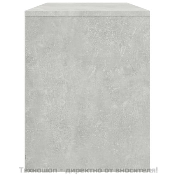 Табуретка за тоалетка бетонно сива 70x35x45 см инженерно дърво