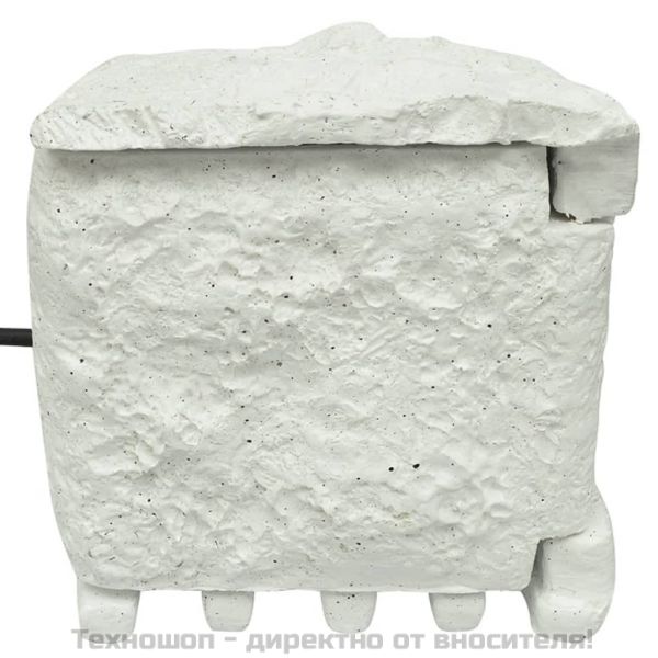 Градински контакт, 4 слота, водоустойчива смола, бял