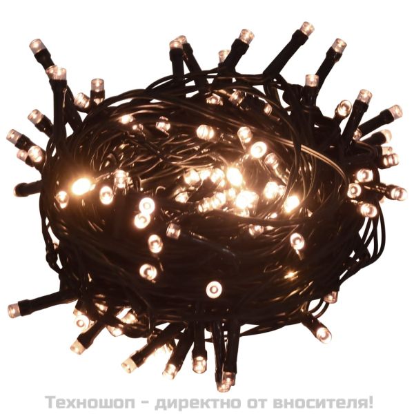 Светещ стринг с 400 LED 40 м 8 светлинни ефекта топло бял