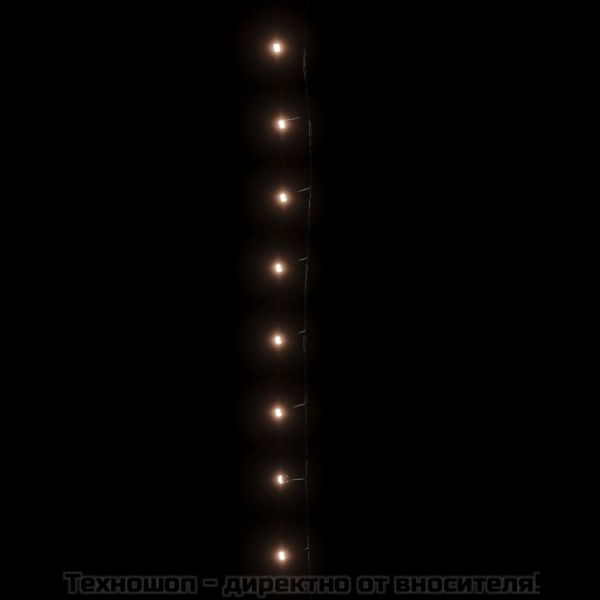 Светещ стринг с 400 LED 40 м 8 светлинни ефекта топло бял