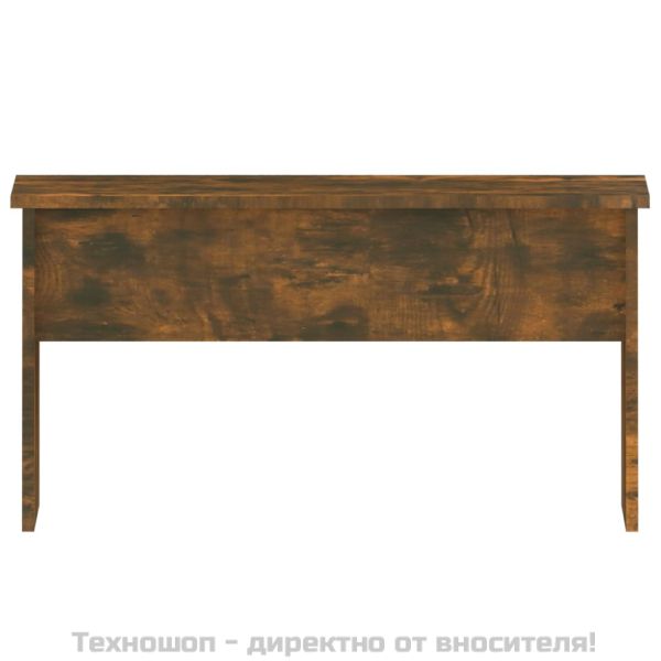 Кафе маса, опушен дъб, 80x50,5x41,5 см, инженерно дърво